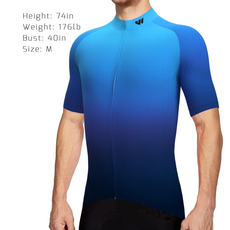 wulibike mens bike jersey short sleeve M1001-model show