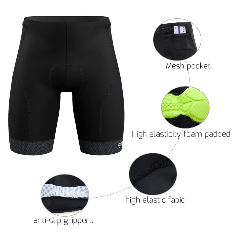 wulibike men's bike shorts black M2001-deta