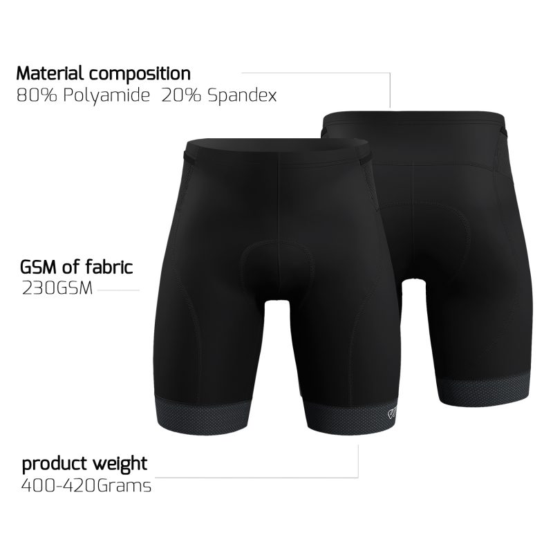 wulibike men's bike shorts black M2001-details