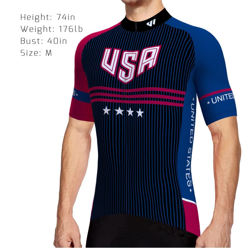 wulibike usa bike jersey men's M10011-model show