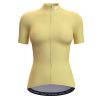 wulibike women short sleeve bike jersey Goose Yellow W1009-front