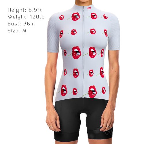 wulibike short sleeve jersey Cherry Mouth Couple Women W1012-moder show