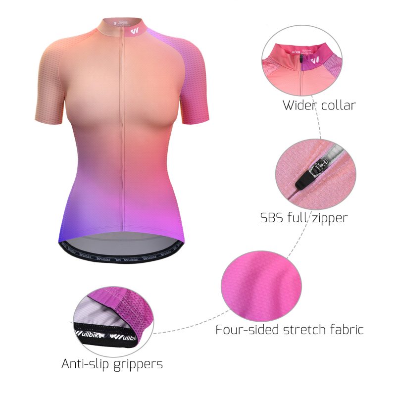 wulibike womens summer cycling jerseys w1030-details