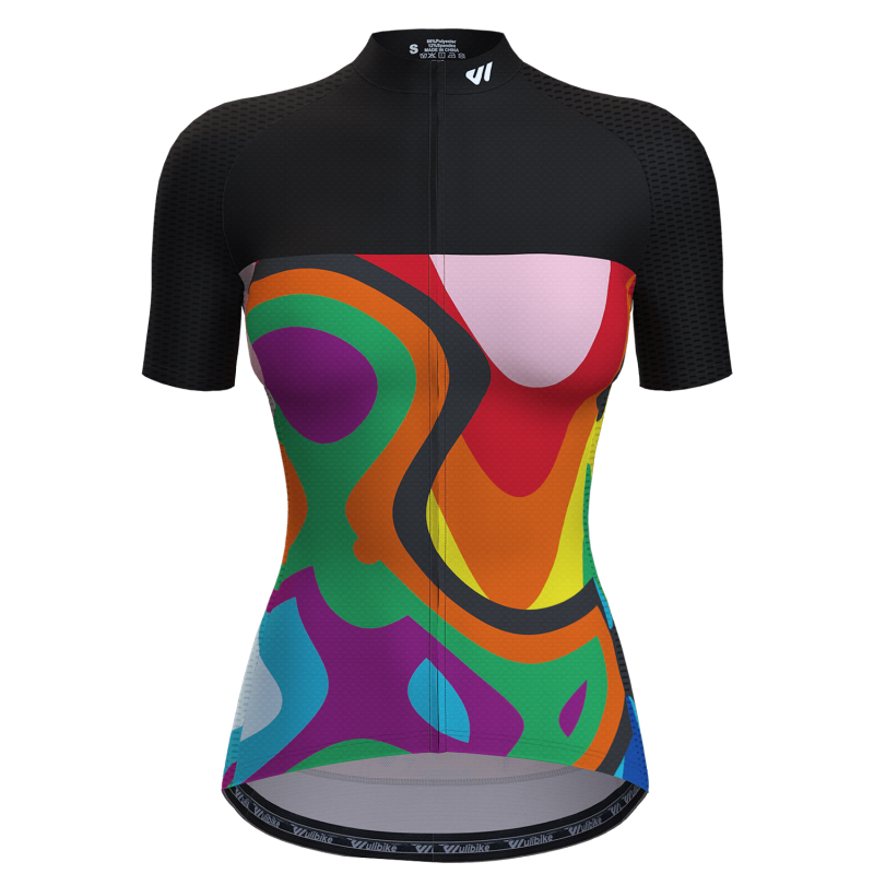 wulibike womens cycling jersey summer short sleeve W1034-front