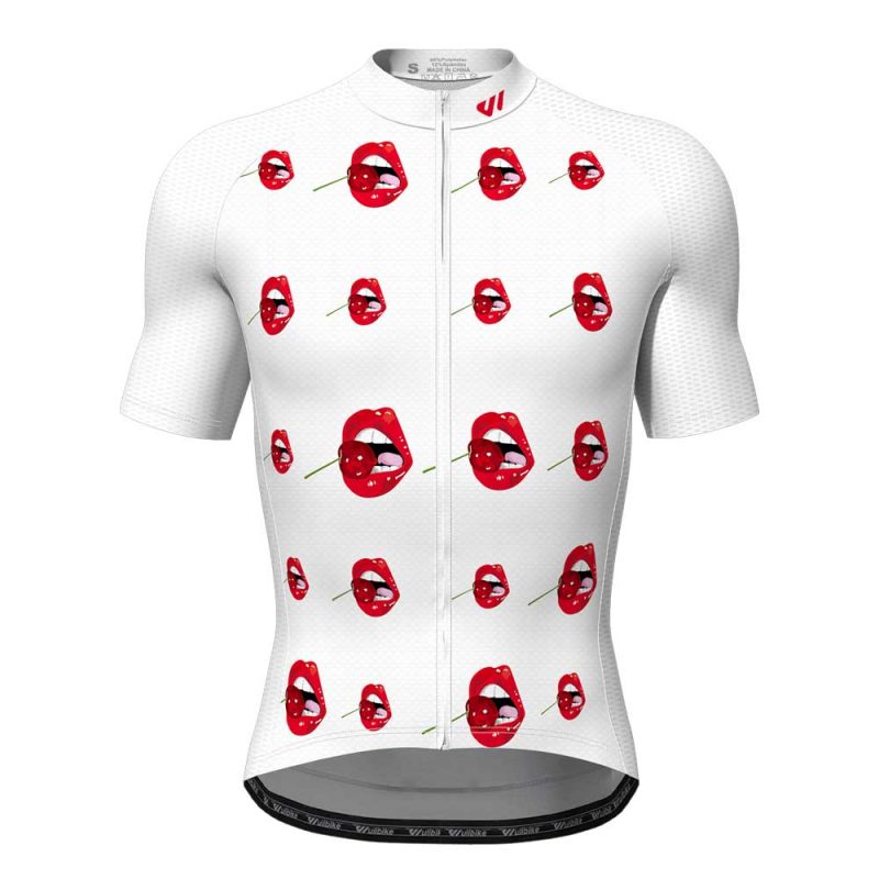 wulibike-men-cycling-jersey-short-sleeve-Cherry-mouth-M10086-front