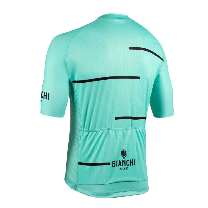 Bianchi Milano Disueri green cycling jersey back