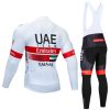 UAE Team Emirates 2019 Cycling Kit White Long Sleeve back