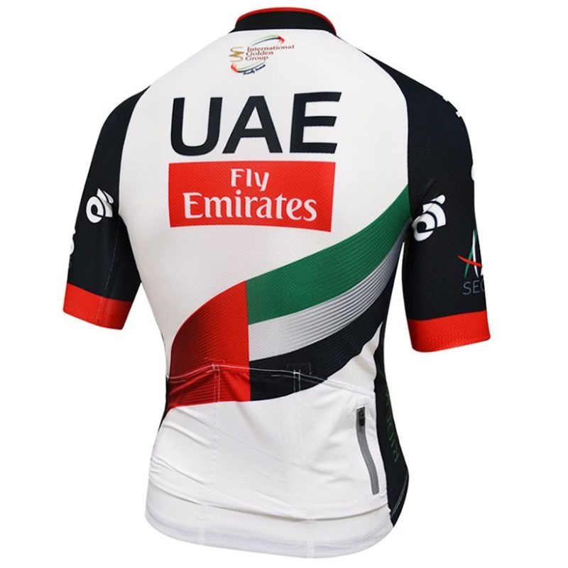 EBM263 UAE cycling jersey men back