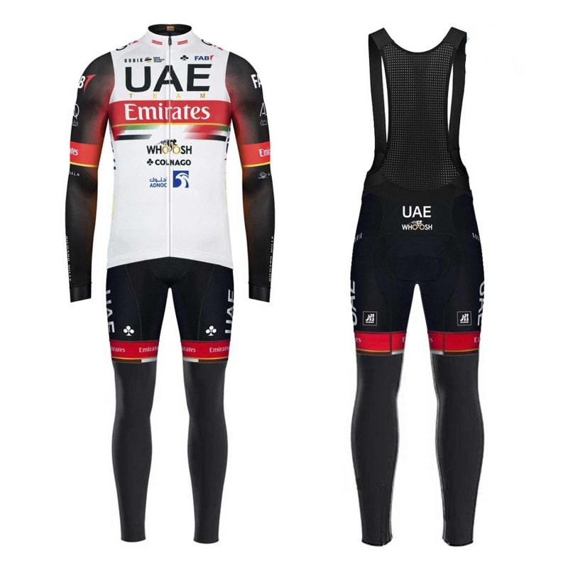 UAE Team Emirates 2022 Cyclin Kit Long Sleeve front