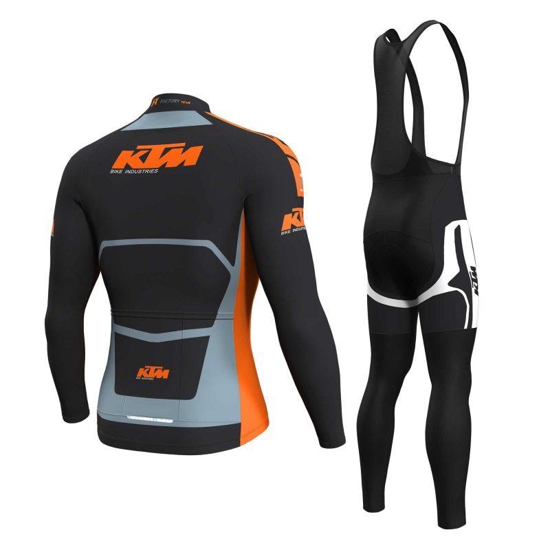 KTM Team Yellow bike kit for men cycling front back