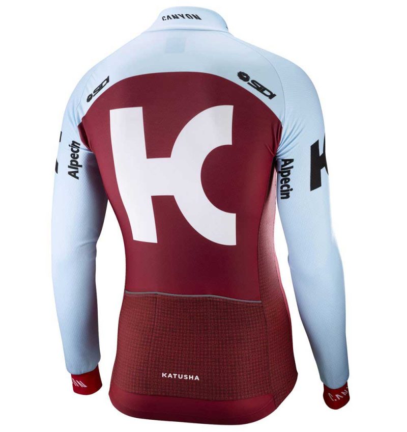 Katusha Alpecin 2018 Cyclin Kit jersey Long Sleeve back