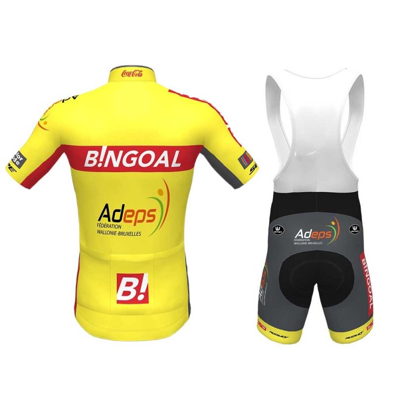 mens cycling kit professional teams Bingoal Pauwels Sauces WB 2020 BACK