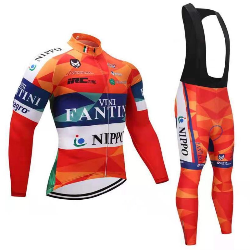 cycling kit men padded Vini Fantini Nippo 2019 front