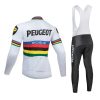 Peugeot Cycling Kit Long Sleeve White back