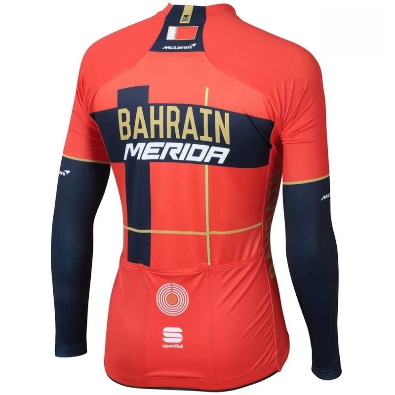 Bahrain Merida 2019 Cyclin Kit Long Sleeve Red back