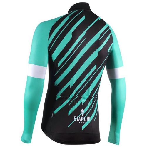 Bianchi Milano Cyclin jersey Long Sleeve Black Blue back