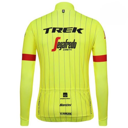 Trek Segafredo 2018 Cyclin Kit Long Sleeve Yellow back