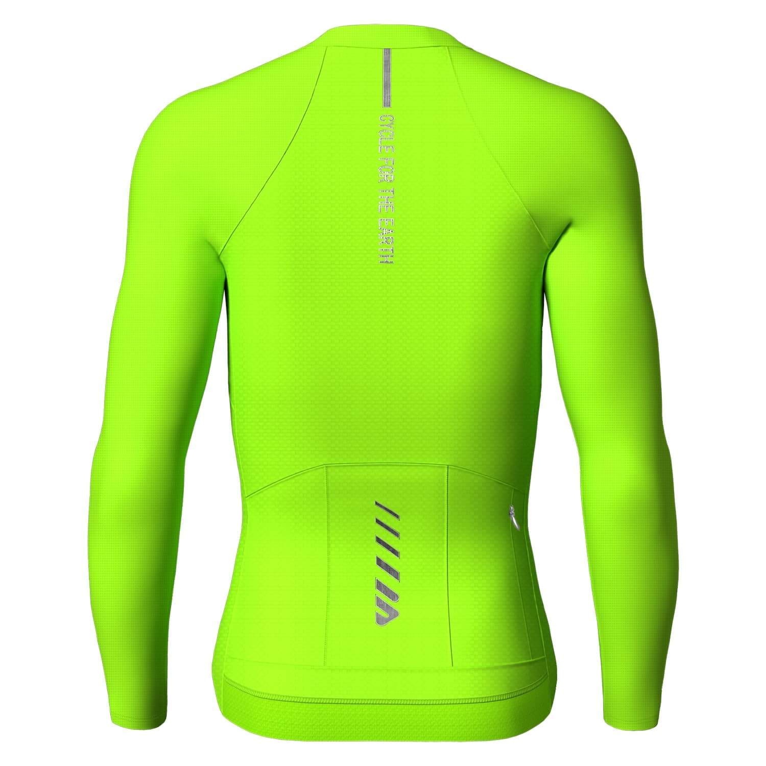 Long Sleeve Mens Cycling Jersey Green WULIBIKE 2024 Series