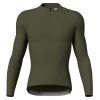 wulibike-olivegreen-long sleeve-cycling-jersey-men-front