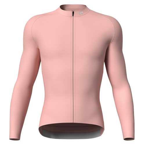 wulibike-pink-long sleeve-cycling-jersey-men-front