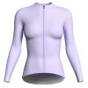 wulibike-purple-long sleeve-cycling-jersey-women-front