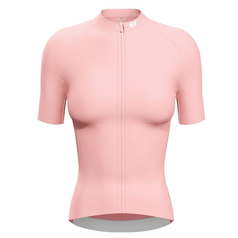 wulibike-pink-cycling-jersey-women-front