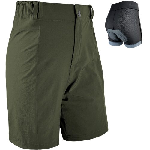 WULIBIKE-olive-green-womens-cycling-shorts-pocket-detail